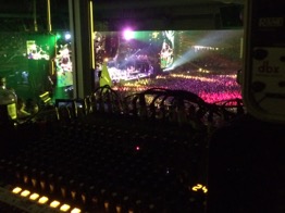 Concert shot over the console - Grateful Dead